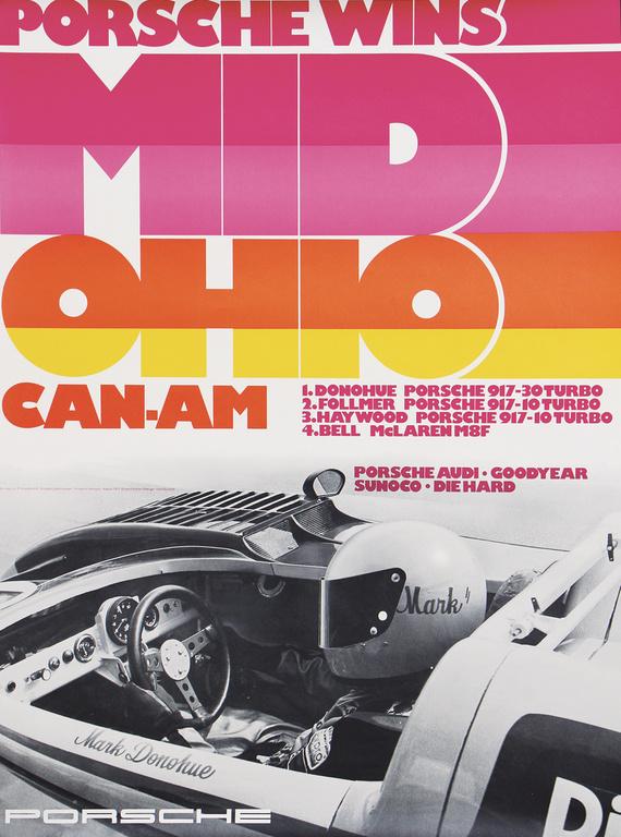 PORSCHE 1973, original racing poster "Porsche wins (1 of 1)