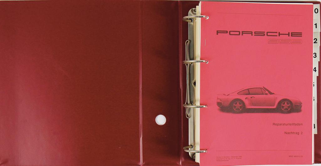 PORSCHE guide for repair Porsche 959, 1987-1989, with (1 of 2)