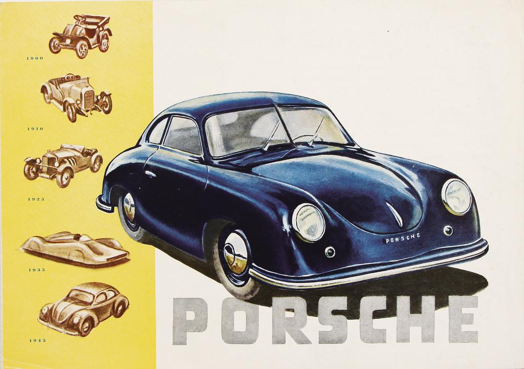 PORSCHE 1950, sales brochure 356, pre A-Urmodel, split (1 of 1)