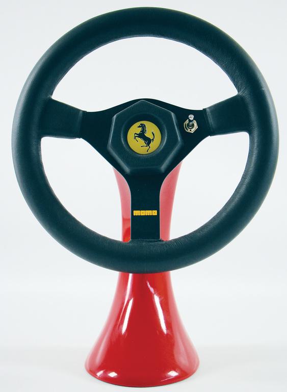 FERRARI/MOMO 1979, F1 steering wheel Gilles Villeneuve,: FERRARI/MOMO 1979, F1 steering wheel Gilles Villeneuve, limited (402), on display, good condition German Description Ferrari/Momo 1979, F1 Lenkrad Gilles Villeneuve, limitiert (402), auf Display, gute