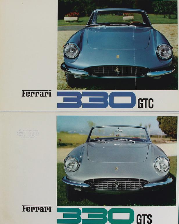 FERRARI mixed lot with 2 pieces, 1967 (14/67), fold-out (1 of 1)