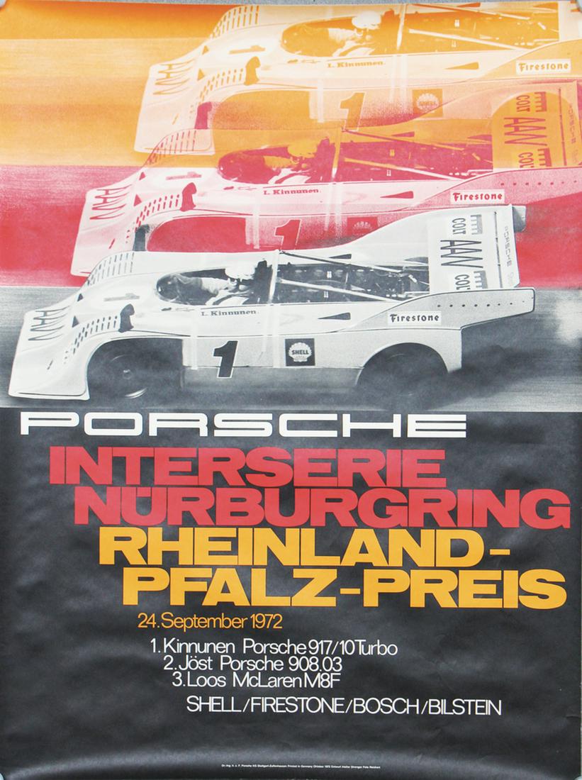 Porsche 1972, original racing poster "Interserie Nü Nov 05, 2021