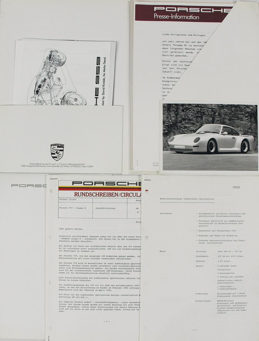 Porsche mixed lot Porsche 959, among it press kit (1 of 1)