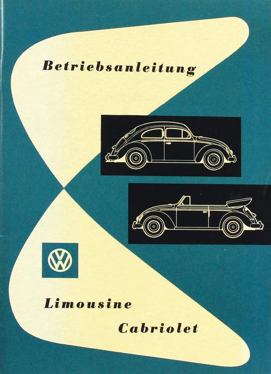 VOLKSWAGEN operating instruction for Volkswagen saloon / cabriolet, edition August 1955, good (1 of 1)