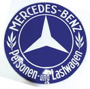 MERCEDES-BENZ '30s, original dealer enamel sign "Mercedes-Benz Personen und Lastwagen", "Ferro