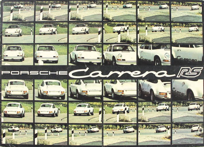 PORSCHE 1972, sales brochure "Porsche Carrera RS", German text, number