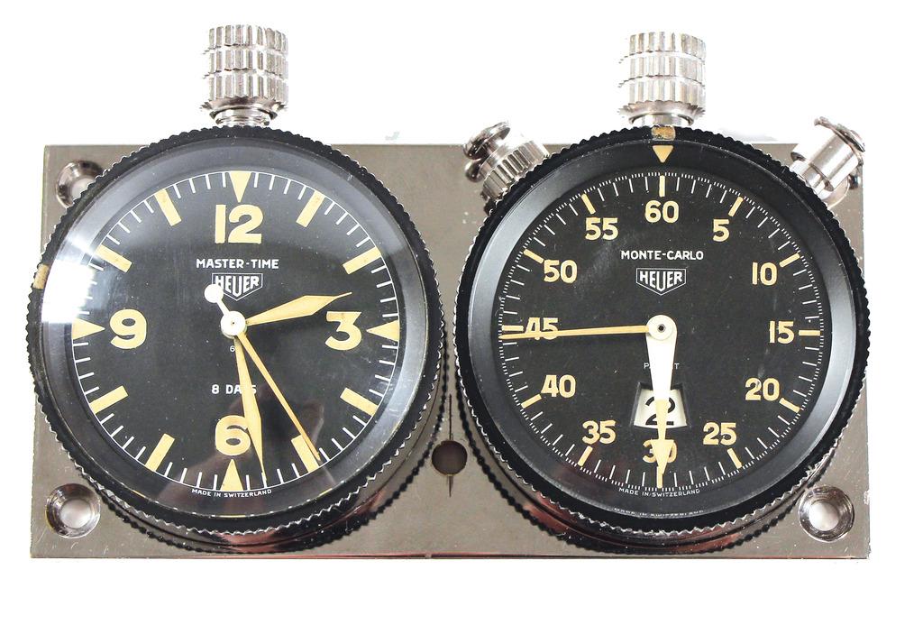 Heuer Set Of Stopp Watches Auto Rallye Among It Heuer Master Time And Monte Carlo With Operating