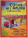 CIRCUIT DE L&#180;ANJOU 1914, wonderful original poster from the last race in Europa before the