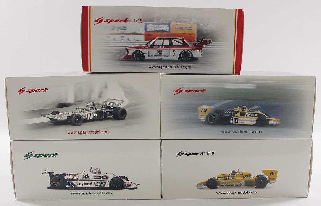 RENAULT, MARCH, BMW,WILLIAMS /SPARK mixed lot with 5 pieces, model cars, among it, "March- F1 711 (1 of 1)