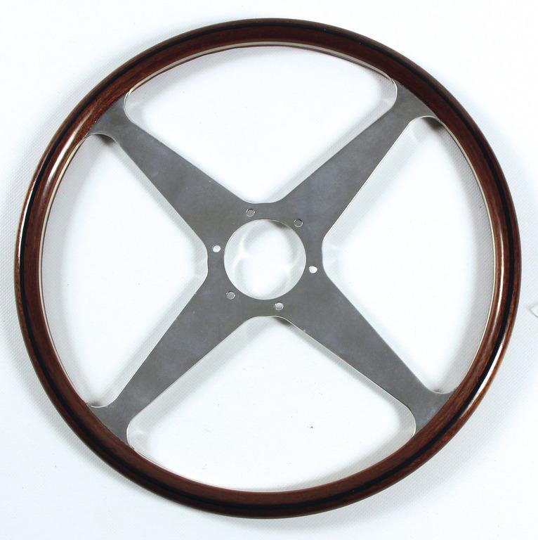 4 Spoke replica, wood steering wheel, with a diameter of 37cm   German Description  4 Spoke Replica, (1 of 1)