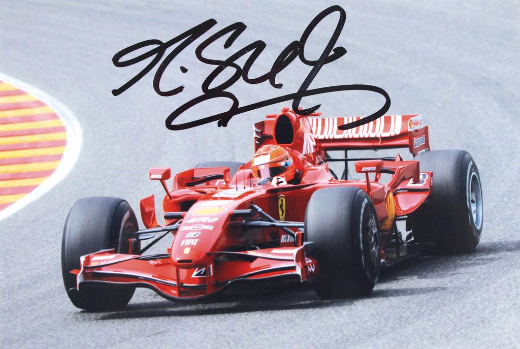 SCHUMACHER, MICHAEL autographed color photo (more recent photo print), 15.4x10.2cm   German (1 of 1)