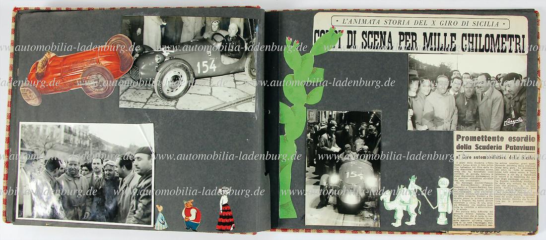 SCUDERIA PATAVIUM 1950, photo album with 35 original B/W photos "Scuderia Patavium Padova", among (1 of 4)