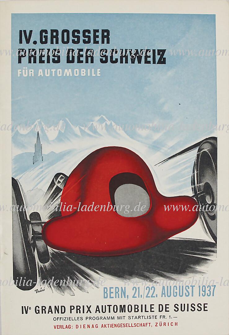 Grand Prix of Switzerland Berne 1937, racing programme "IV. Grosser Preis der Schweiz - für (1 of 1)