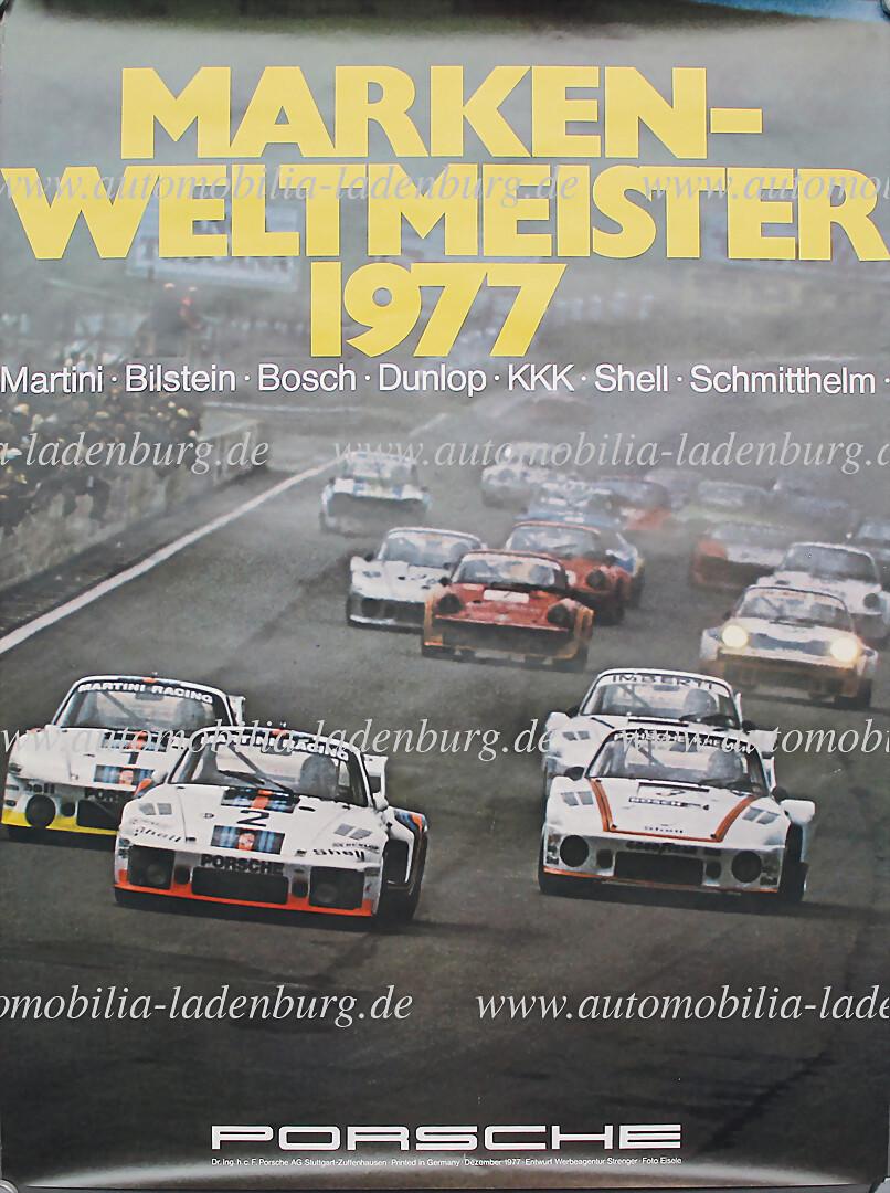 Porsche December 1977, racing poster "Marken Weltmeister 1977", 101x76cm, draft Strenger, 101x76cm, (1 of 1)