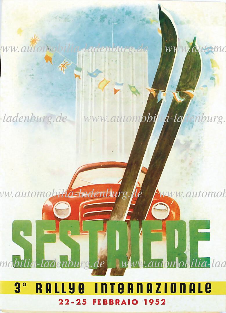regulations 3rd Rally Internazionle Sestriere 1952, with nomination documents   German Description (1 of 1)