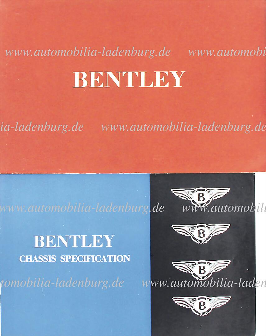 BENTLEY folder inside with two price lists Bentley Continental, with Bentley Chassis Specifications, (1 of 1)