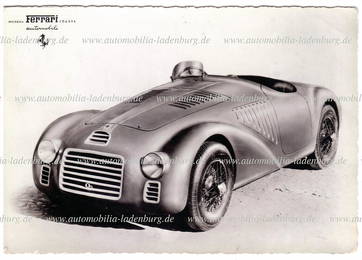 FERRARI 1947, original factory postcard/ photo, Ferrari 125S, the card shows the side view of the