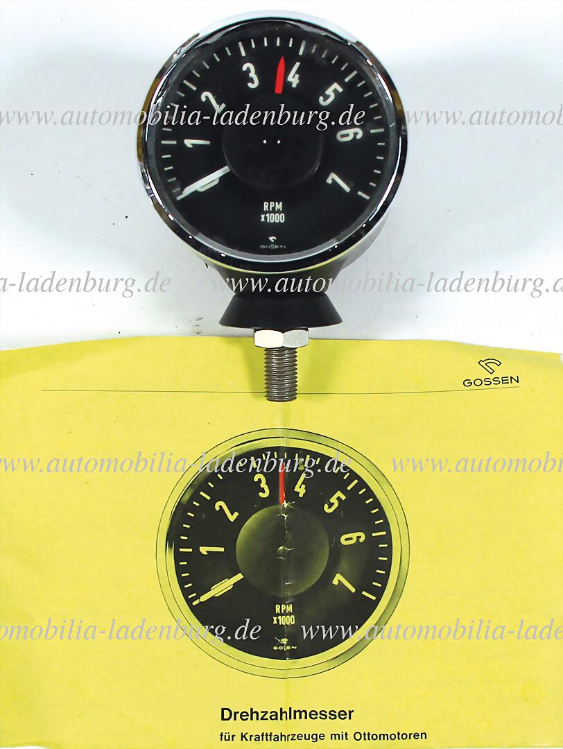 GOSSEN rev counter up to 7000RPM, for 4 cylinder and 6 cylinder, installation housing with ball: GOSSEN rev counter up to 7000RPM, for 4 cylinder and 6 cylinder, installation housing with ball joint, NOS German Description GOSSEN Drehzahlmesser bis 7000RPM, für 4 Zylinder und 6 Zylinder, Auf