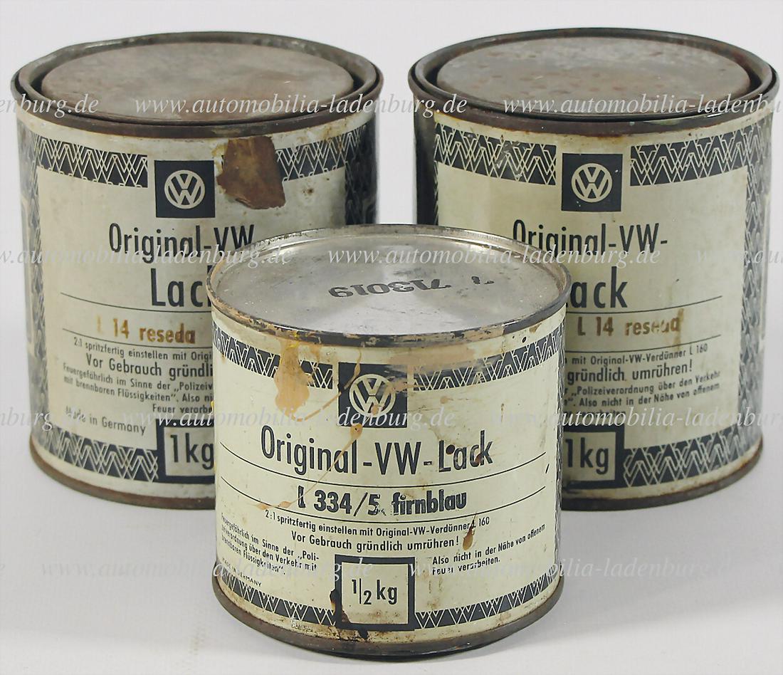 VOLKSWAGEN mixed lot of 3 boxes '50s, without contents, decorative objects German Description: VOLKSWAGEN mixed lot of 3 boxes '50s, without contents, decorative objects German Description VOLKSWAGEN Konvolut 3 Lackdose 50er Jahre, ohne Inhalt, Dekorationsobjekte