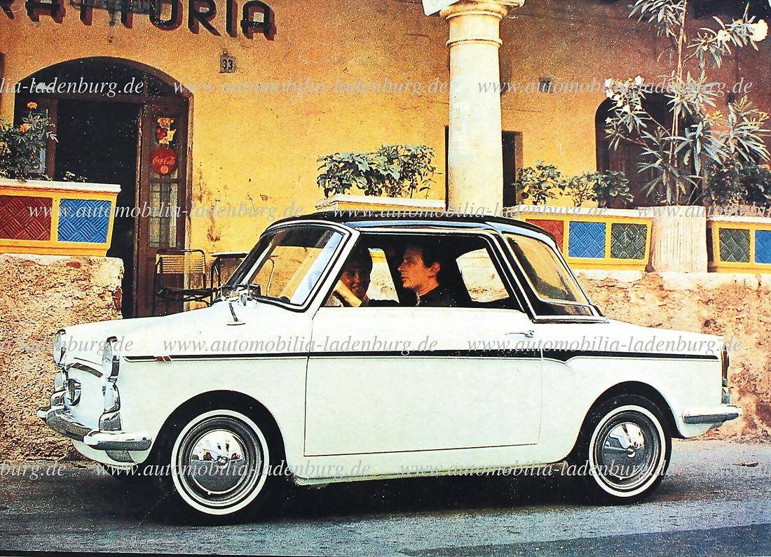 AUTOBIANCHI fold-out brochure Autobianchi Bianchini convertible, 6 pages, Italian text   German (1 of 1)
