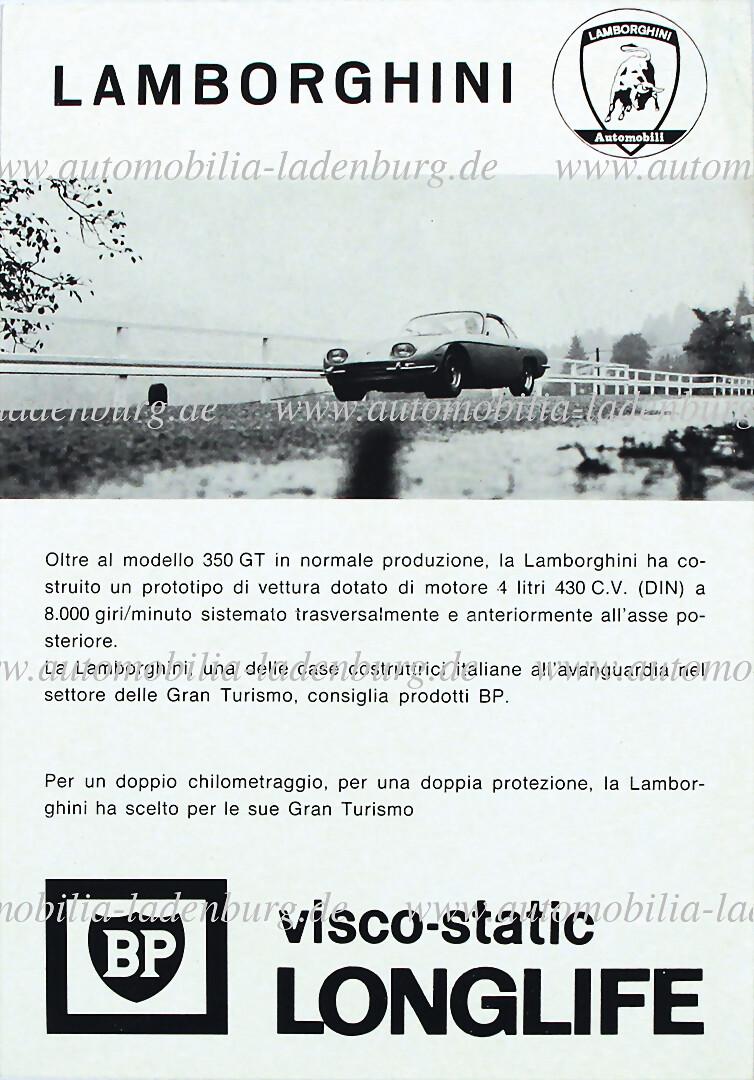 Lamborghini flyer Lamborghini 350GT (BP visco-static Longlife), good condition   German Description (1 of 1)