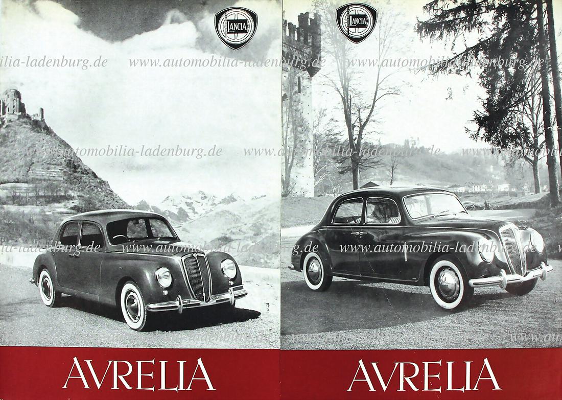 Lancia mixed lot of two one page flyers Lancia Aurelia, different variants (Aurelia GT (1 of 1)
