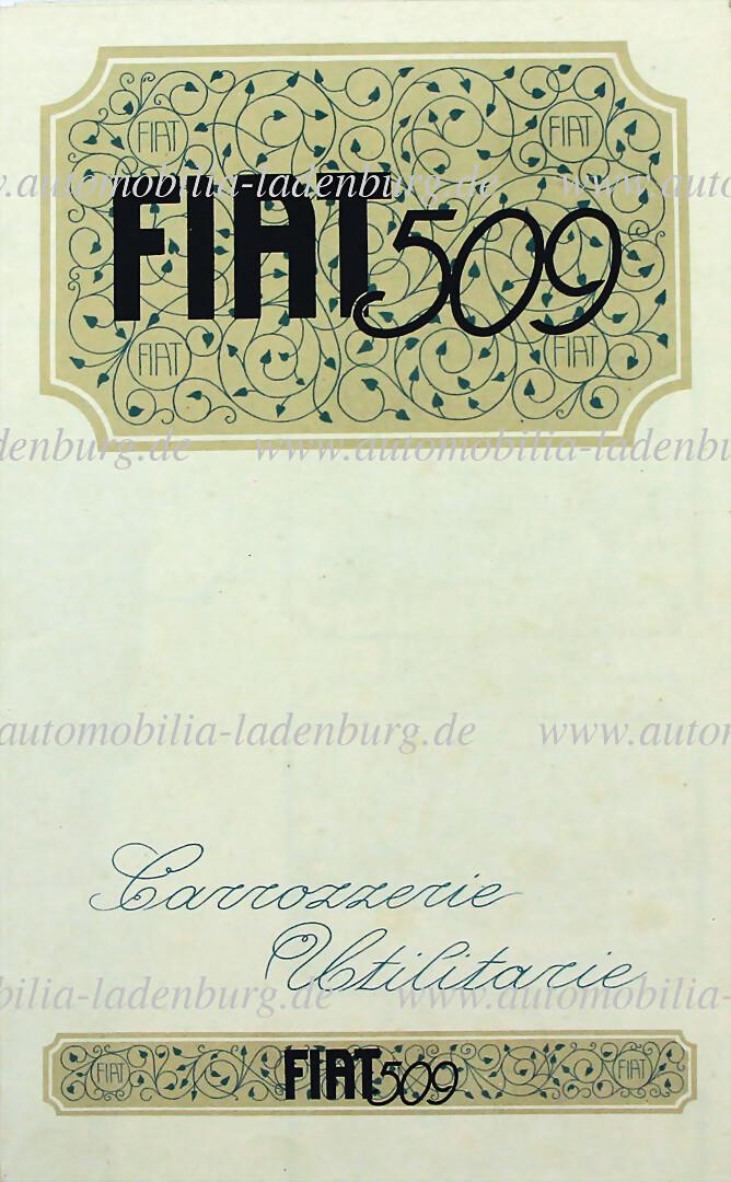 FIAT 1926, fold-out brochure Fiat model 509, 12 pages Italian text, good condition   German (1 of 1)