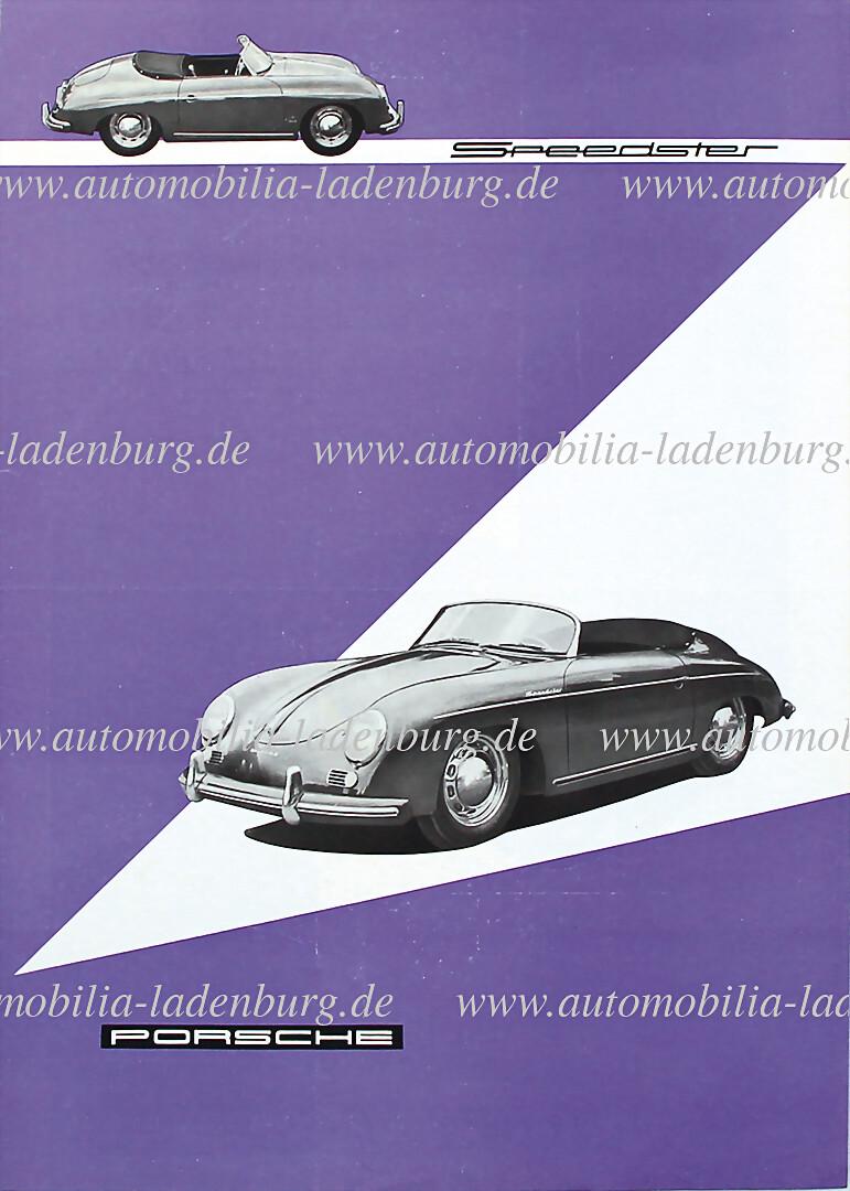 PORSCHE 1955, flyer "Speedster", German text, printed on both sides, good condition   German (1 of 1)