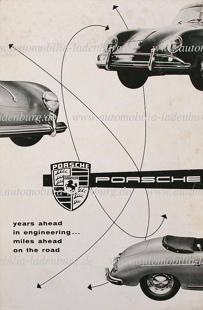 PORSCHE c. 1956, fold-out brochure Hoffmann Porsche Car Corporation New York "Years ahead in (1 of 1)
