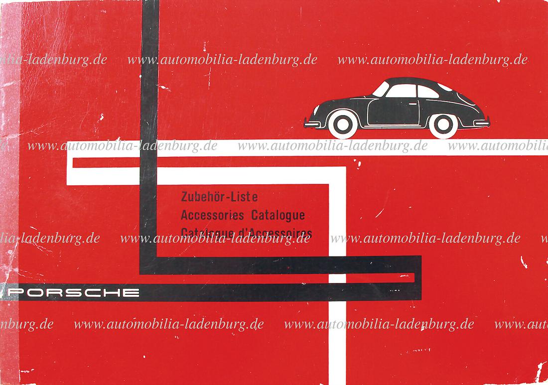 PORSCHE September 1957 (W12/57), accessories list for Porsche 356, in three languages   German (1 of 1)