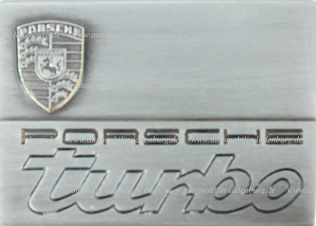 PORSCHE badge Porsche turbo, for the interior 4.5x6.5cm, good condition   German Description (1 of 1)
