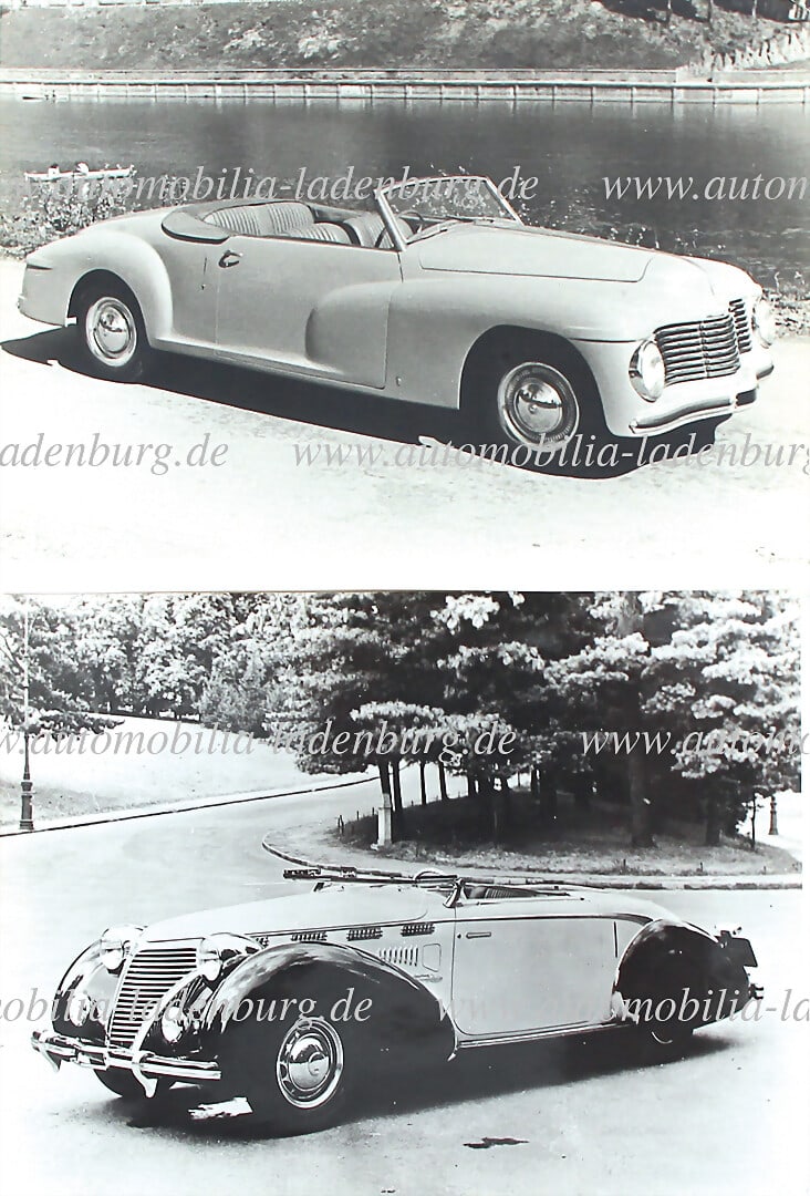 BERTONE mixed lot of two original B/W company photos Fiat 2800, 18x24cm   German Description (1 of 1)