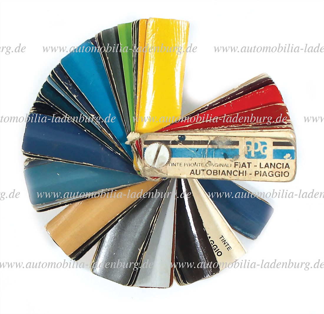PPG / FIAT / LANCIA / AUTOBIANCHI color chart with more than 100 paint samples for Fiat, Lancia, (1 of 1)