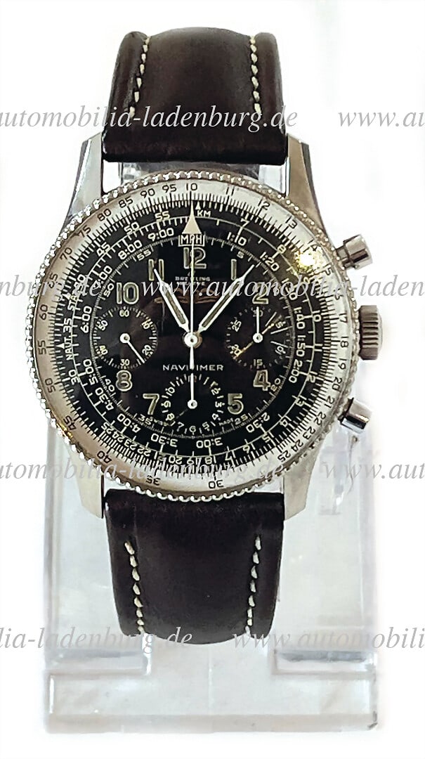 BREITLING Breitling Navitimer steel Ref. 806 with leather watch strap , year of manufacture c. 1953, (1 of 2)