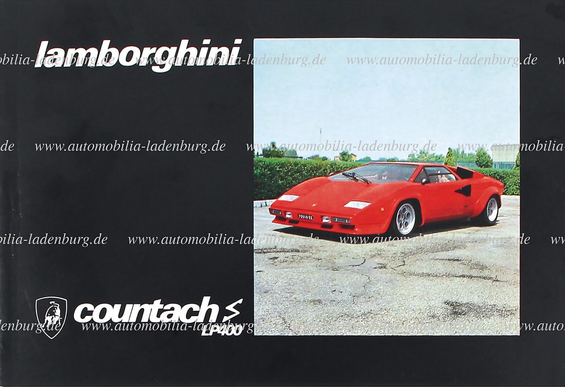 LAMBORGHINI operating instruction Lamborghini Countach S LP400, 83 pages, in three languages (1 of 1)