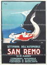 SAN REMO small poster / posting "Settimana dell&#180;Automobile San Remo 14-21.Marzo 1926",