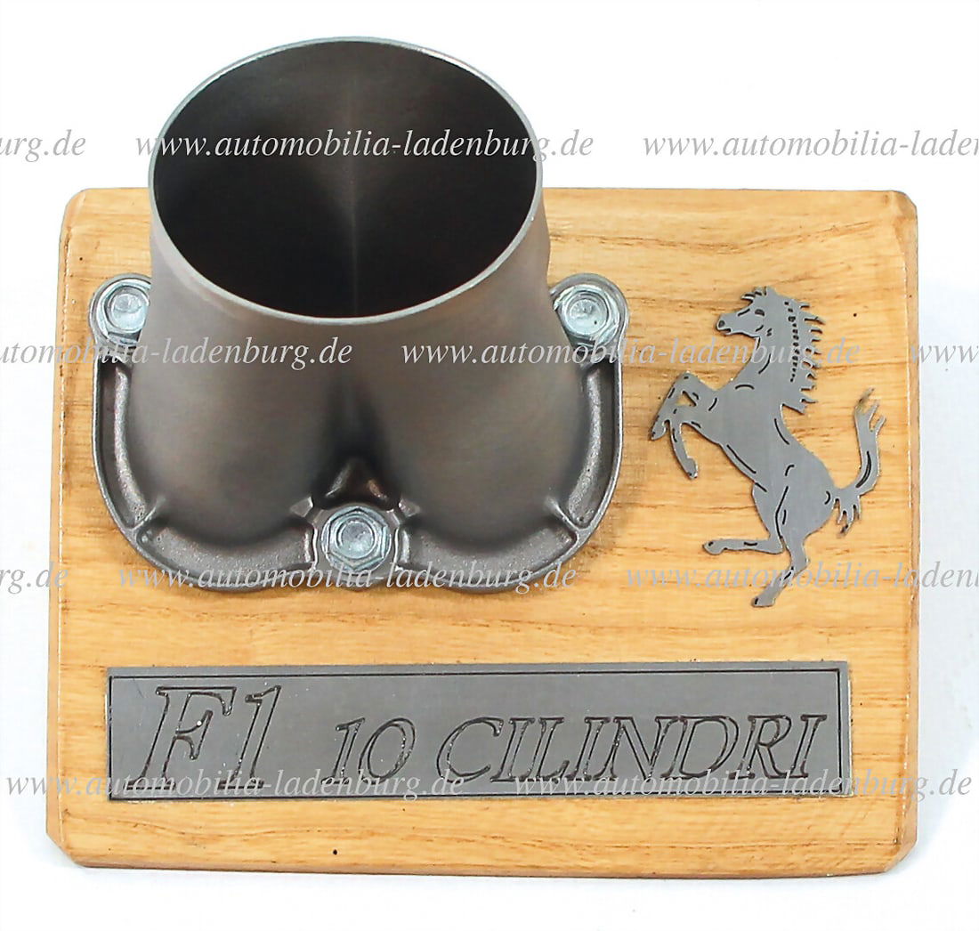 COLLECTION GIACOMO CALIRI intake manifold "Ferrari F1 10 Cilindri", mounted on a wood base, (1 of 1)