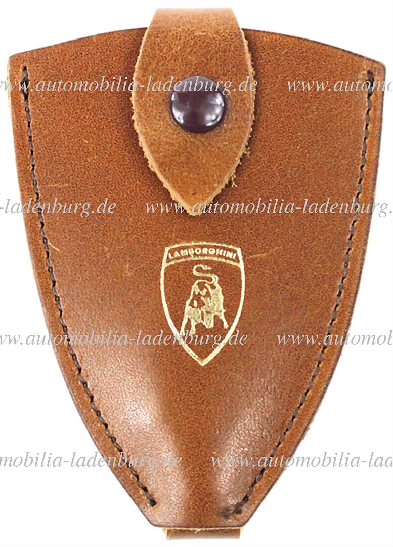 LAMBORGHINI '70s, leather key pendant / key bag "Achilli Motors"   German Description  LAMBORGHINI (1 of 5)