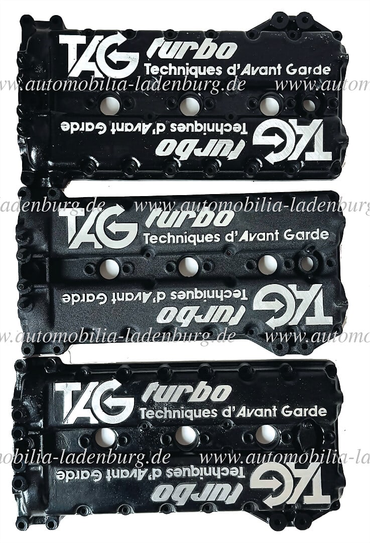 PORSCHE mixed lot of 3 valve chamber covers for TAG Turbo Formula 1, part number 26231052032R, used (1 of 1)
