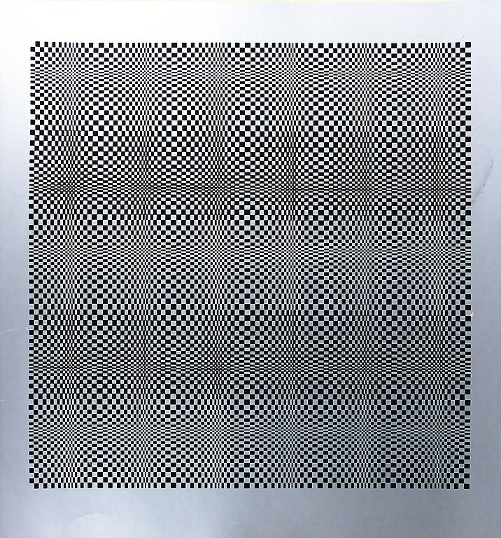 design study Porsche upholstery as art printing (: design study Porsche upholstery as art printing (90 x 90 cm), unique specimen; with 3x side plans Christophorus German Description Designstudie Porsche Polsterung als Kunstdruck (90 x 90 cm), Unikat; 