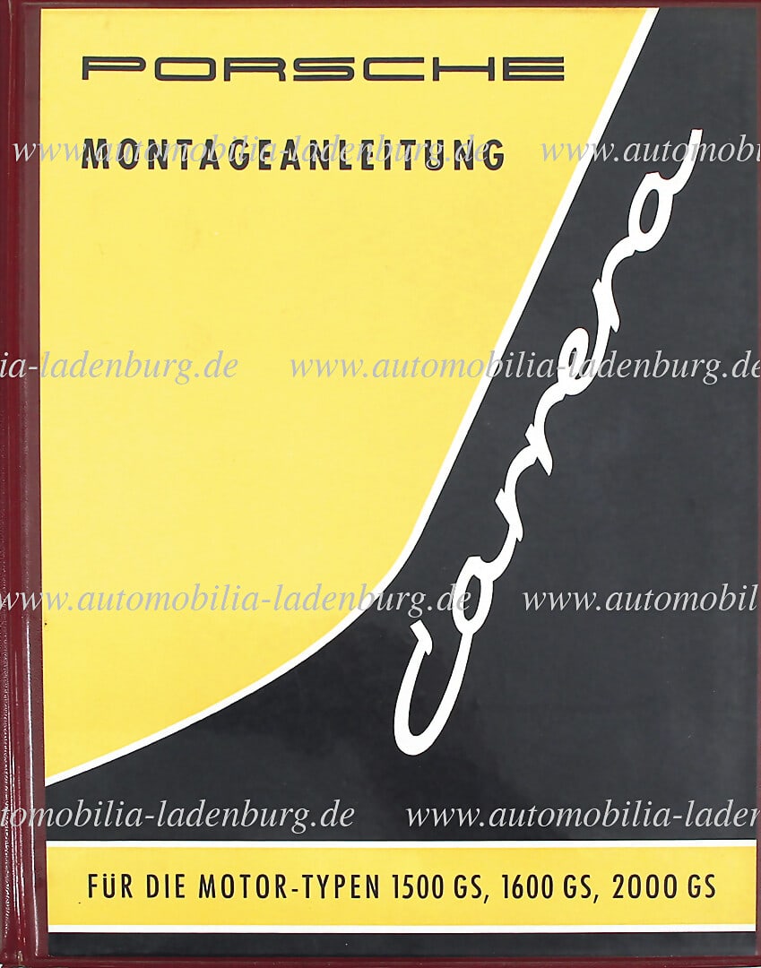 PORSCHE Folder, Porsche assembly instructions "Carrera", for the engine types 1500 GS, 1600 GS, 2000: PORSCHE Folder, Porsche assembly instructions "Carrera", for the engine types 1500 GS, 1600 GS, 2000 GS, (Fuhrmann engine / king shaft engine), good condition German Description PORSCHE Ordner, Porsch