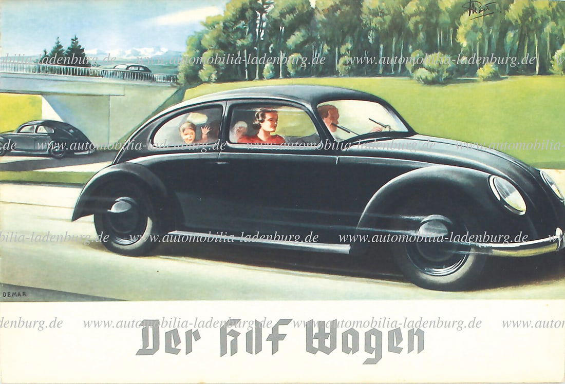 VOLKSWAGEN Sales brochure Der KDF-Wagen, design Demar, 8 pages, German text, good condition   German (1 of 1)