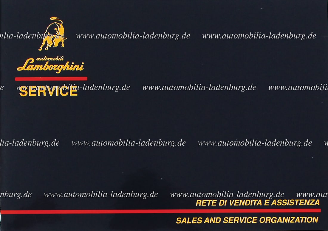 LAMBORGHINI 12.1989, "Rete di vendita e assistenza", for Lamborghini Countach, Jalpa and LM002, good (1 of 1)