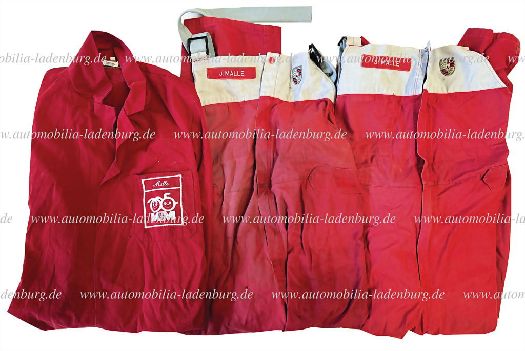 PORSCHE Mixed lot of 3 pieces, including Max Moritz mechanic coat (size 50), plus 2 mechanic (1 of 1)