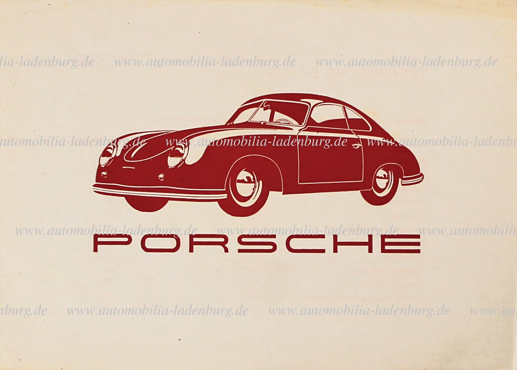 ESTATE OF HERBERT LINGE / PORSCHE 1950, folding brochure Porsche Type 356, 1,3Liter / 1,1Liter, 4 (1 of 1)