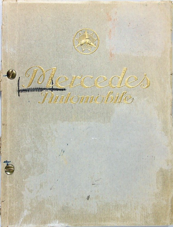 DAIMLER-MOTOREN-GESELLSCHAFT, sales catalog, 1914, mode: DAIMLER-MOTOREN-GESELLSCHAFT, sales catalog, 1914, model program, inside with water damage, 40 pages, among them types 37/95 HP chain chassi, 22/50 HP Cardan-chassis, 16/45 HP Mercedes Knight; detaile