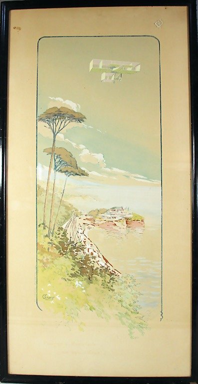 GAMY, handcoloured art printing, Rougier Monte-Carlo "V: GAMY, handcoloured art printing, Rougier Monte-Carlo "Voisin", framed (92 x 47 cm) German Description GAMY Handcolorierter Kunstdruck, Rougier Monte-Carlo "Voisin", gerahmt (92 x 47 cm)