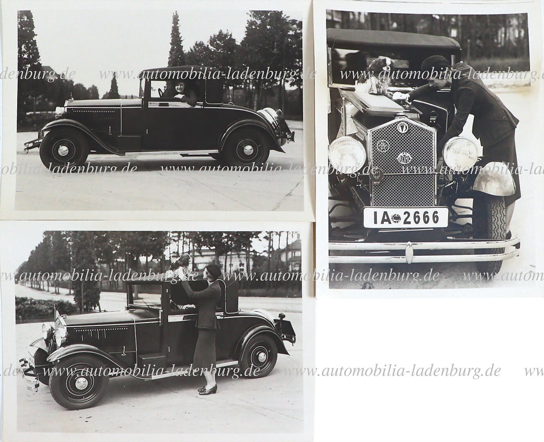 DKW 1930s, mixed lot of 3 original b/w photographs (Alex Stöcker 1896-1962), elegant lady (1 of 2)