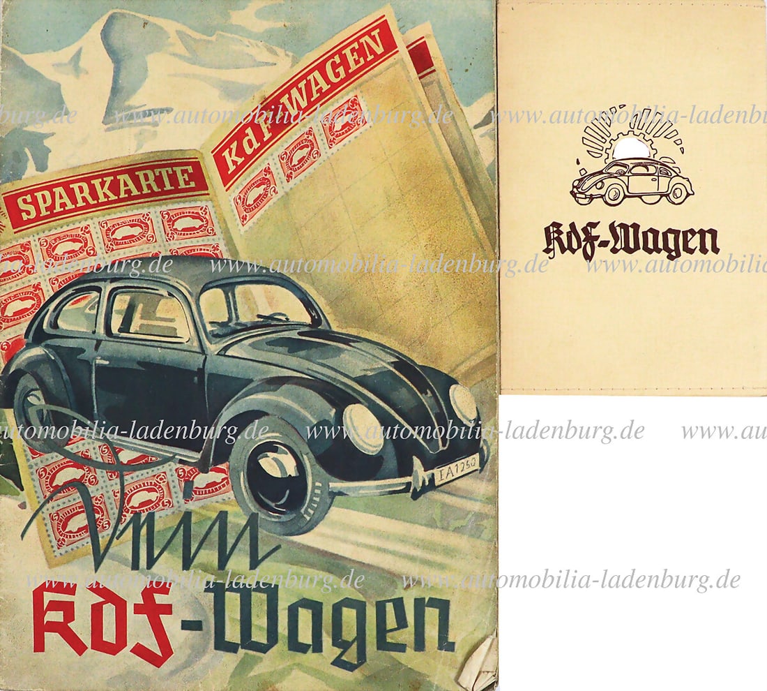 KDF Brochure "Mein KDF-Wagen", plus KDF-Wagen savings stamp folder, inside with 2 letters regarding (1 of 1)