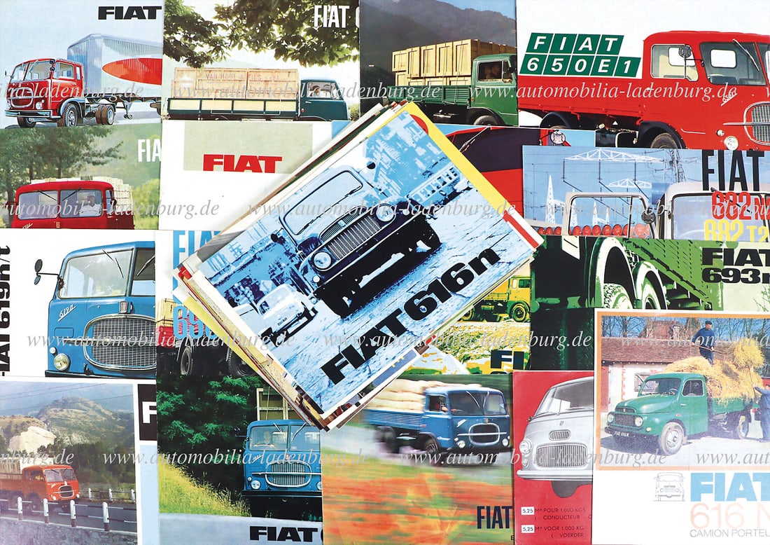 FIAT Mixed lot of 66 sales brochures mainly 50s/60s, Fiat commercial vehicles, platform trucks..., (1 of 1)